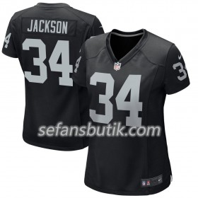 Oakland Raiders Tröjor Bo Jackson 34 Nike Svart - Dame